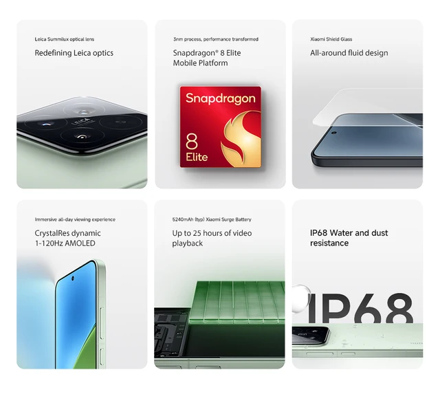 Xiaomi 15 Smartphone, 12+256GB, Noir, Appareil Photo Principal Leica 50MP, Batterie 5240mAh, HyperCharge 90W, HyperAI (Chargeur Non Inclus)(Version Franu00e7aise