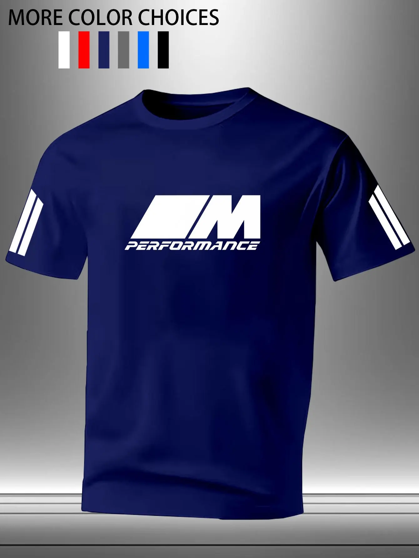 2026 Herren Schnelltrocknendes Mesh-T-Shirt mit M Performance Aufdruck, Rundhals, Kurzarm, Atmungsaktives Sport-Oberteil für Fitness, Laufen und Auto-Enthusiasten