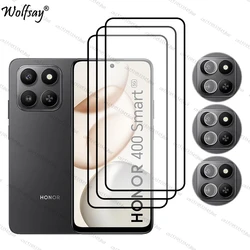 Enhanced Full Cover Tempered Glass Screen & Camera Protector - Honor 400 Smart (3 Glass and 3 Lens)