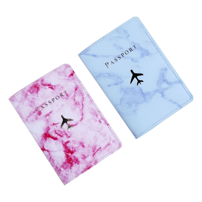 M2EA Fashion Travel PU Leather Passport Cover Holder Hot Stamping
