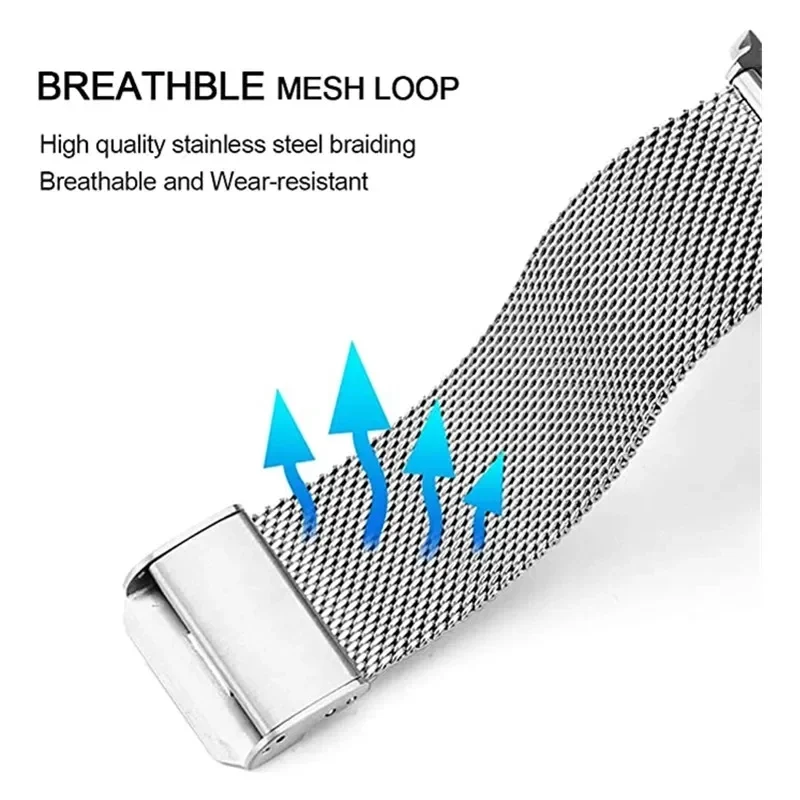 Elegant Milanese Mesh Metal Bracelet Strap - Premium Stainless Steel Design