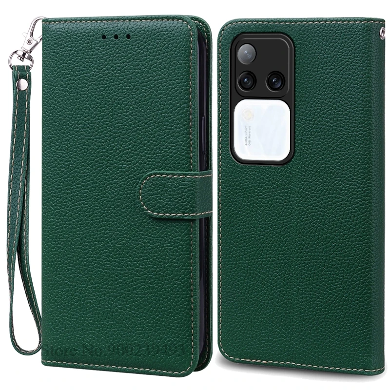 Leather Flip Wallet Case with Stand Feature