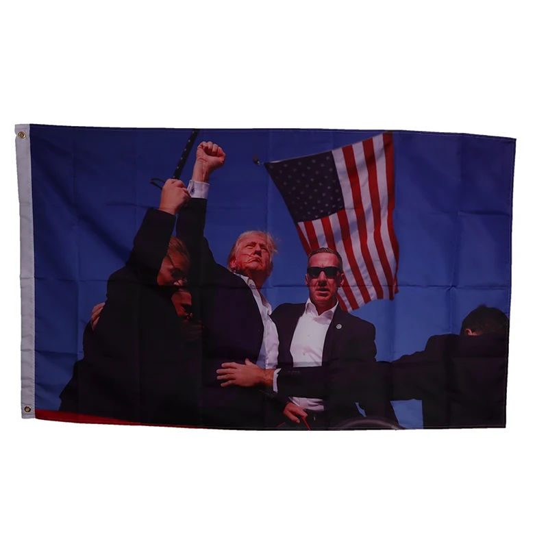 Trump Flags Trump Fight Outdoor Flags 3x5 Feet President Flag Flag For Outdoor Yard Roofs Garden