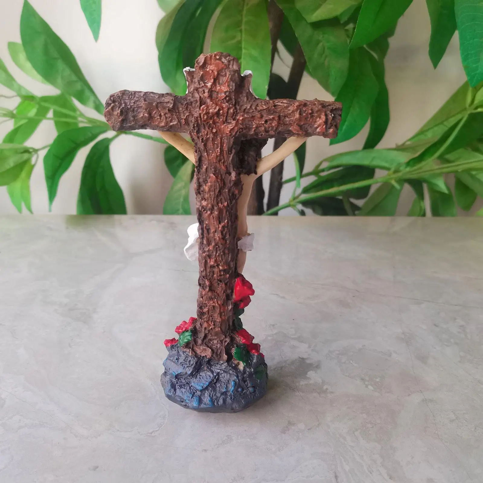 Jesus Crucifix Crosses Figurine Catholic Crucifix Cross for Office Garden