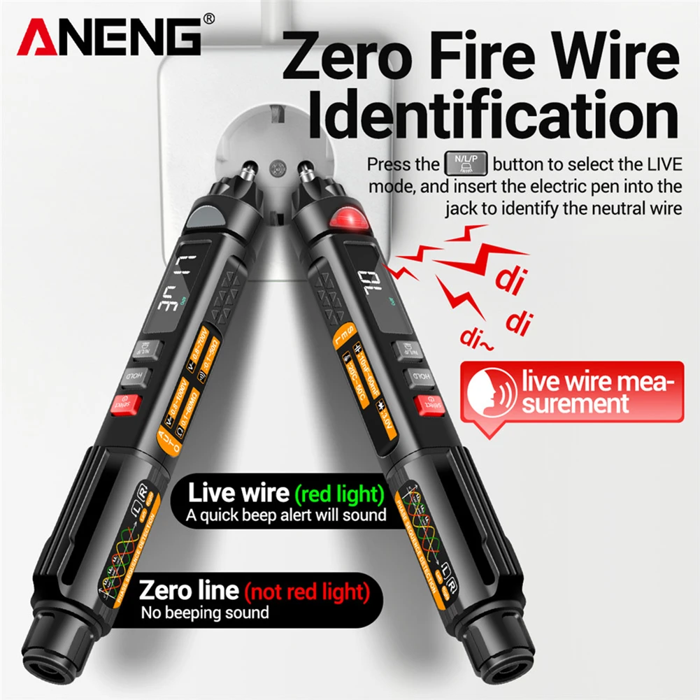 ANENG A3009 NCV Multimeter Pen Intelligent Voice Broadcast Digital Tester 6000 Counts DC AC Voltage Sensor Pen Tester Meter Tool digital multimeter multimeter tester voltage meter tester voltage detector tester