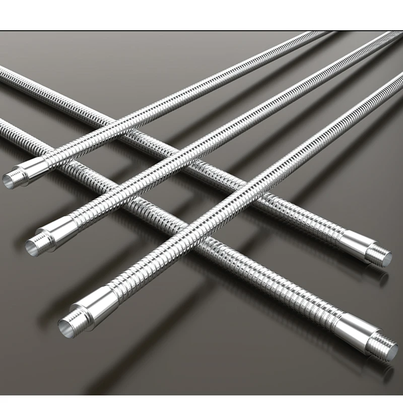 Universal D6/D8/D10/D12 Chrome Hose Metal Positioning Hose Male Metal Tooth Stereotyped Gooseneck Snake Tube 100/200/300/500mm
