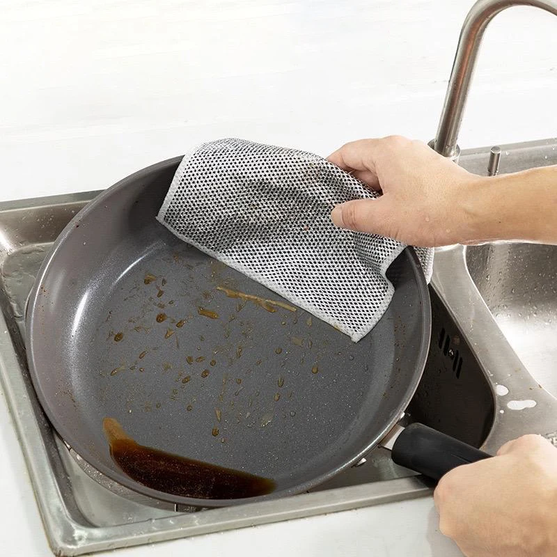 5/10/20Pcs Magic Cleaning Cloth Kitchen Dishwashing Towel Metal Steel Wire Cleaning Rag for Dish Pot Tools cleaning cloth