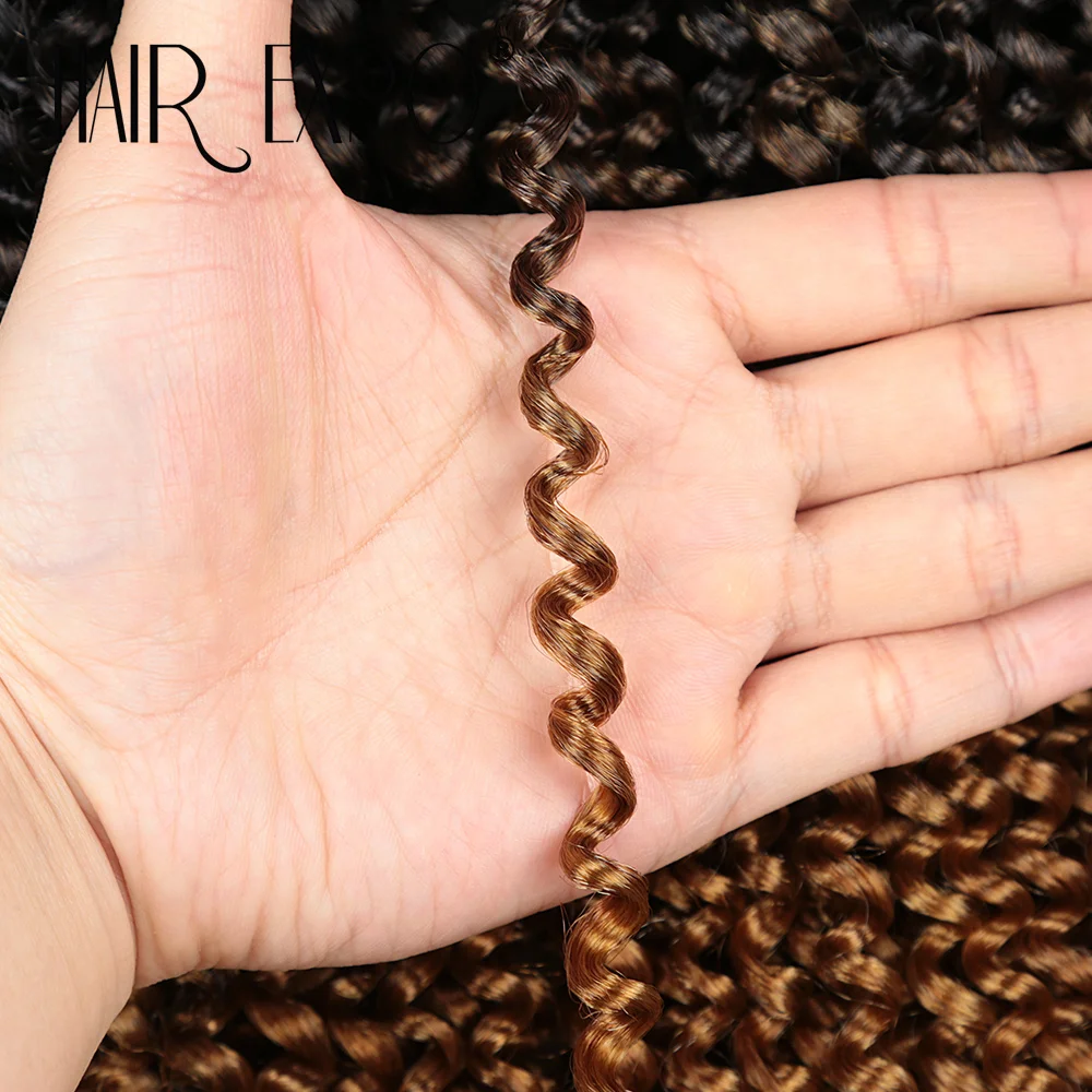 Pre-twisted Passion Twist Crochet Hair for Black Women Water Wave Crochet Braids Pre-looped Synthetic Braiding Hair Extensions 6
