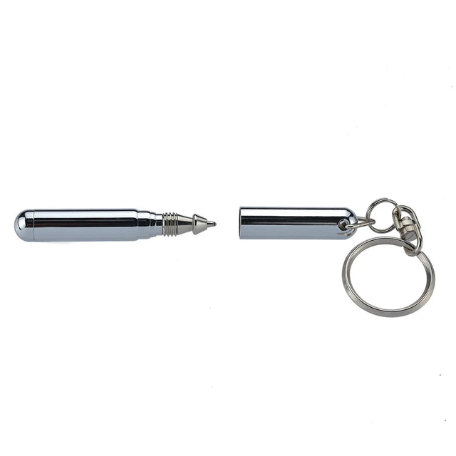 Stainless Steel Ballpoint Pens  Stainless Steel Telescopic Pen - Ring  Steel Pen - Aliexpress