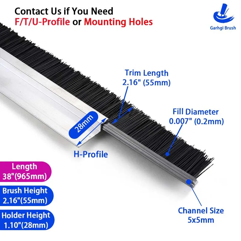 Versatile Weatherproof Sealing Brush for Doors and Windows – Dust and Insect Barrier