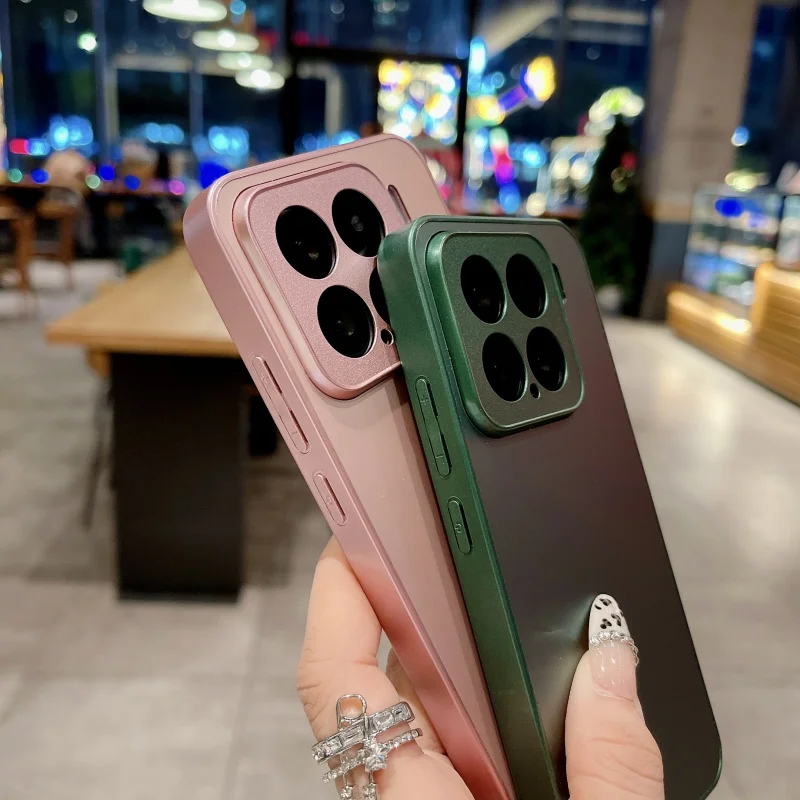 Stylish Tempered Glass Matte Shockproof Phone Case