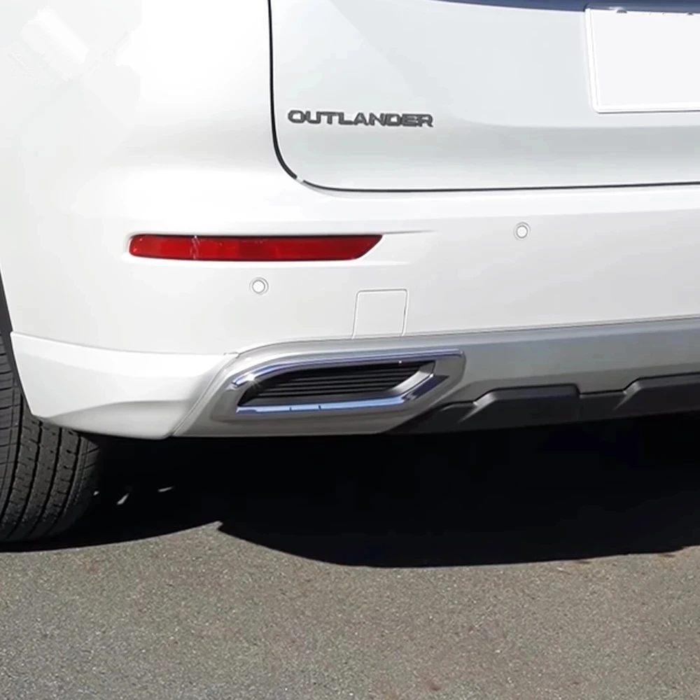 Bright Silver Rear Outer Bumper Guard Cover Fits Mitsubishi