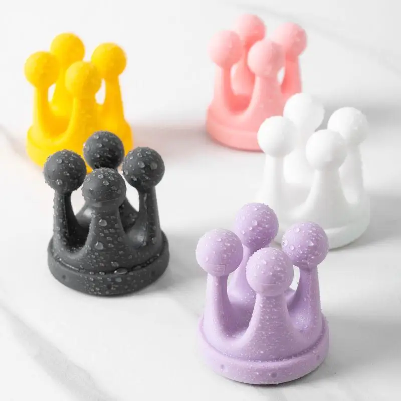 

1 шт. домашний портативный милый силиконовый крючок на клейкой основе, многофункциональный настенный крючок для хранения мелочей в гостиной, кухне