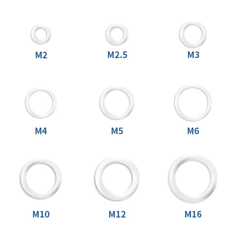 Aluminum Flat Washers M4-M26 Sealing Spacers Flat Ring Gasket Gasket Plug Oil Seal Fittings for Oil/Water/Fuel Connections 50Pcs