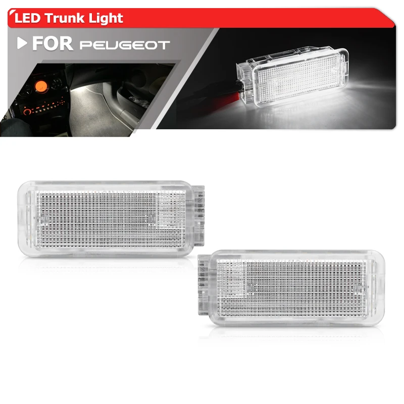 2x Led Footwell Glove Box Luggage Trunk Compartment Interior Light Lamp