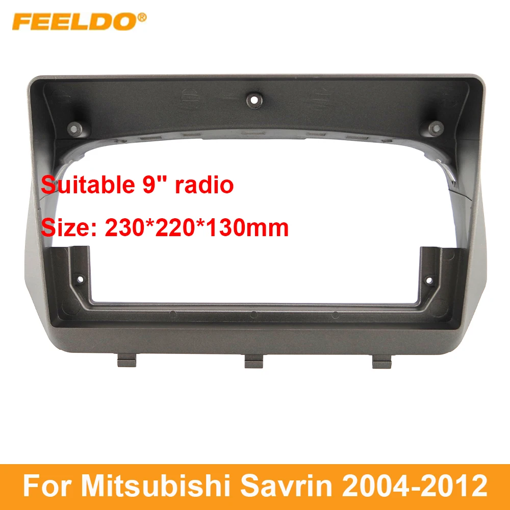 

FEELDO Car Audio 9" Big Screen Dash Fascia Panel Frame Kit Adapter For Mitsubishi Savrin (04-12) Dash Fascia Frame