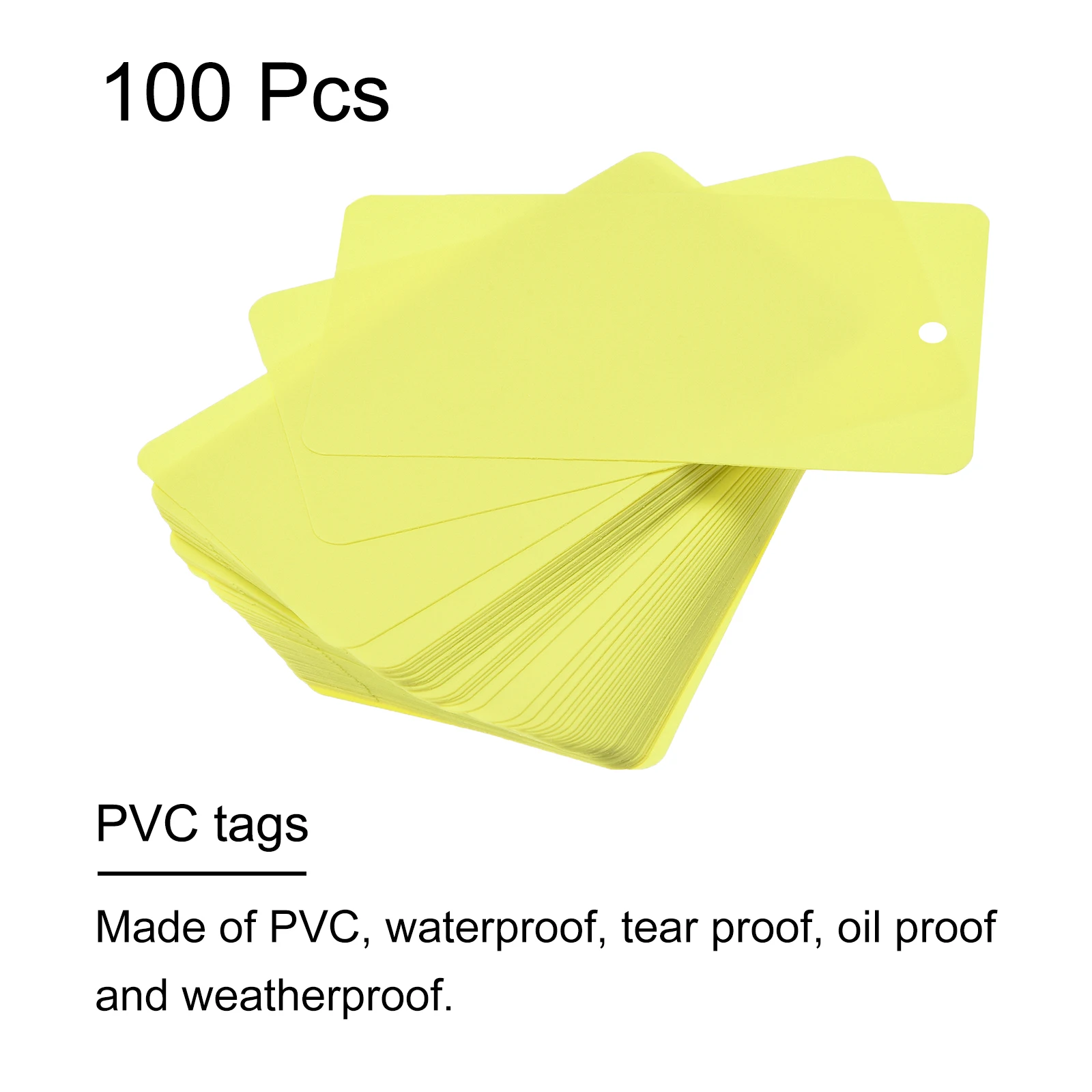 100 Pieces 2x4 inch 10mil Green Plastic Shipping Tags with Wires Heavy Duty  Hang Tags with String Waterproof Labeling Tags with Reinforced for Gift