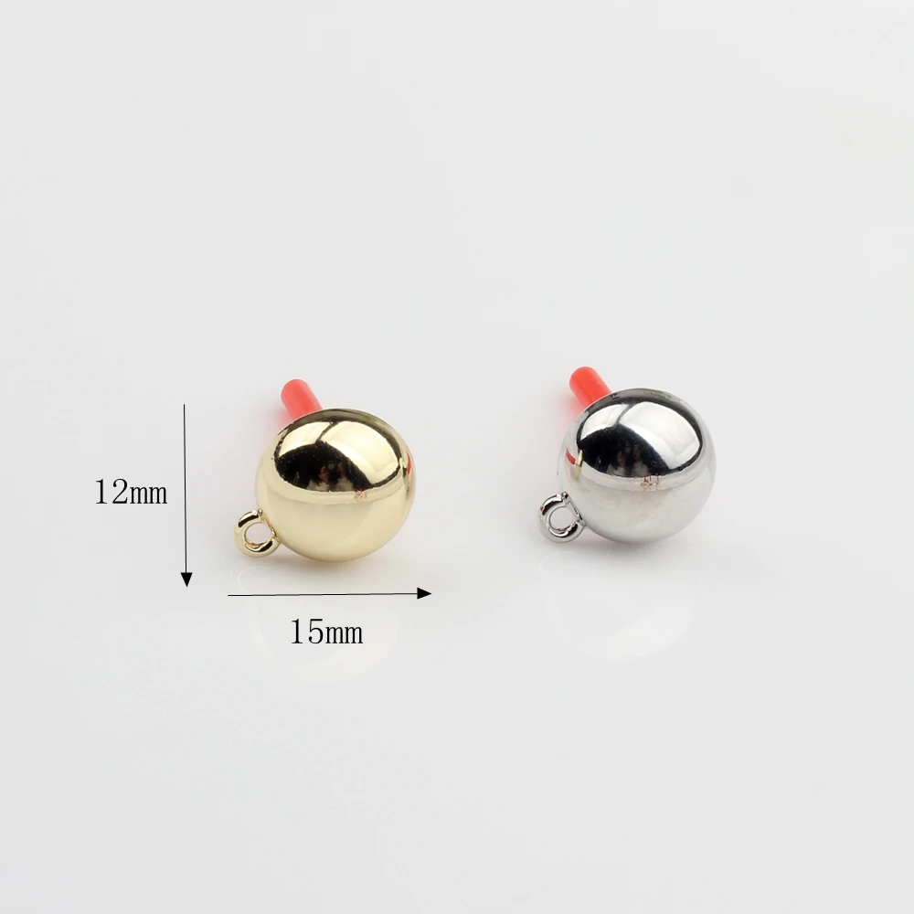 Zink-legierung Stud Ohrringe Runde Einfache Ohrringe Stecker 12mm 6 stücke Für DIY Ohrringe Schmuck Machen Zubehör – Detail 5