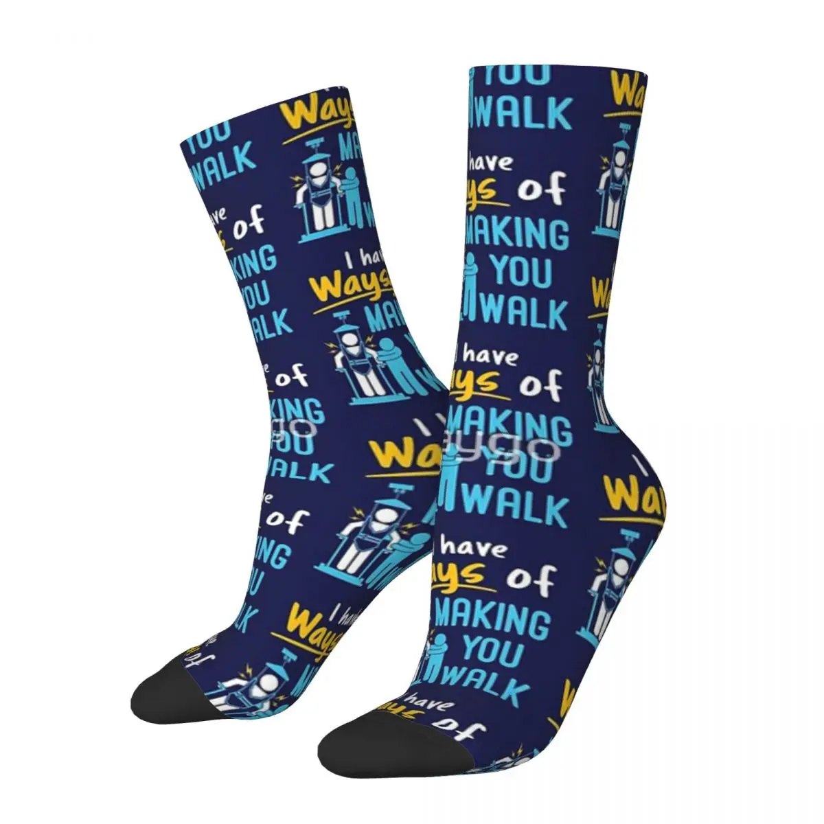 

Physical Therapist Funny I Have Ways Of Making You Walk PT Physiotherapy Socks Stockings All Season Long Socks for Man Woman