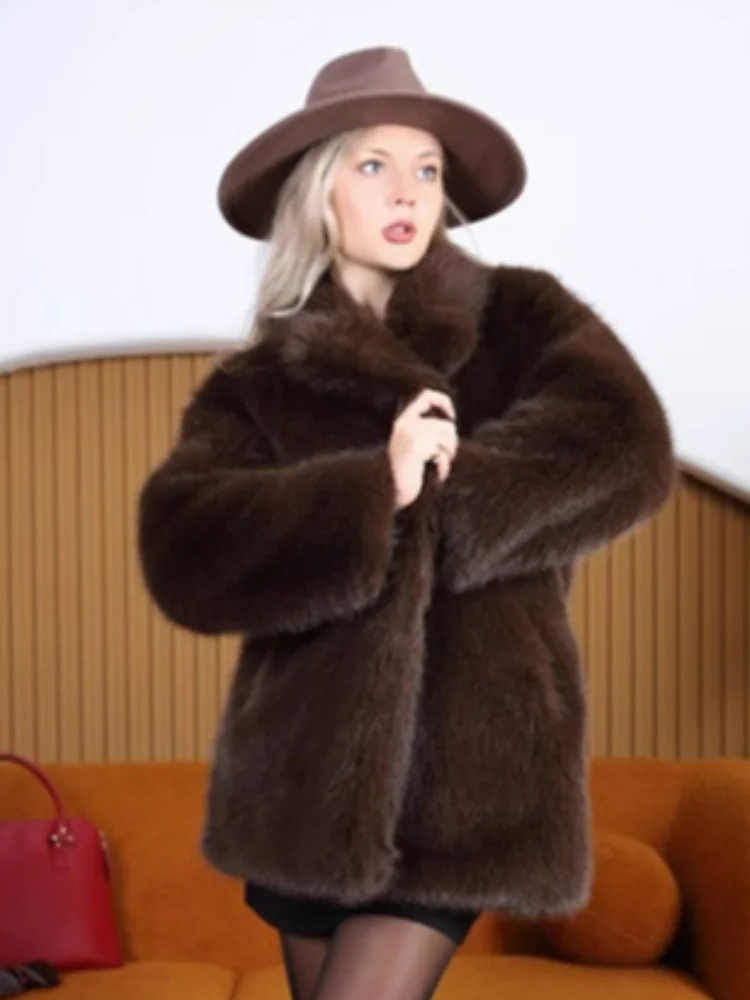 Jou Jou Juniors' Trendy Plus Size Faux-Fur Coat, Created For Macy's