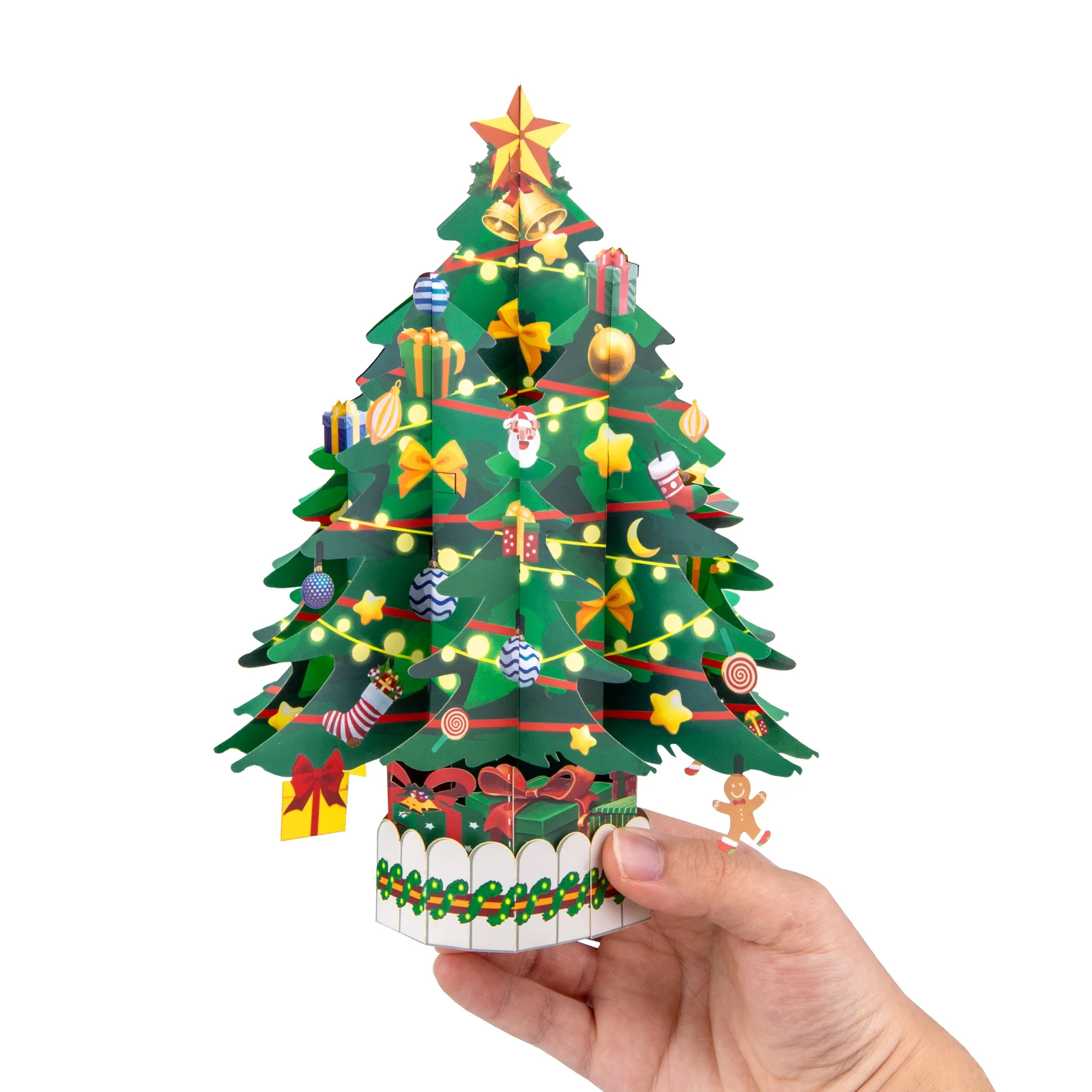 Christmas Tree Pop Up Card, 3D New Year Card, Christmas Bouquet Pop-up Card
