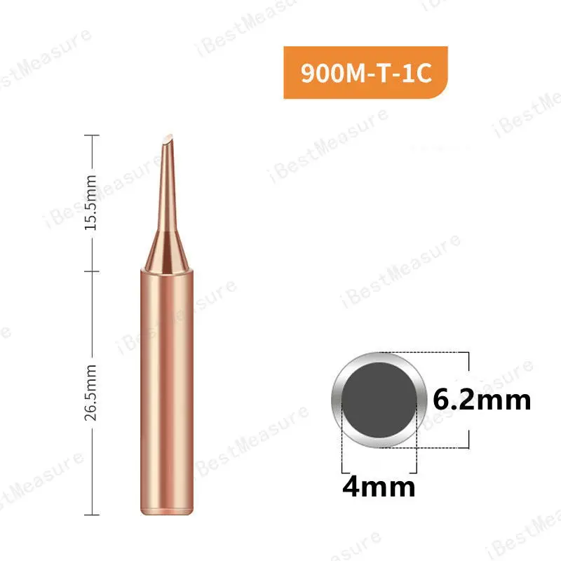 1/5pcs 900M-T Pure Copper Soldering Iron Tip Lead-free Solder Tips Welding Head BGA Soldering Tools Branding Iron best soldering iron Welding Equipment