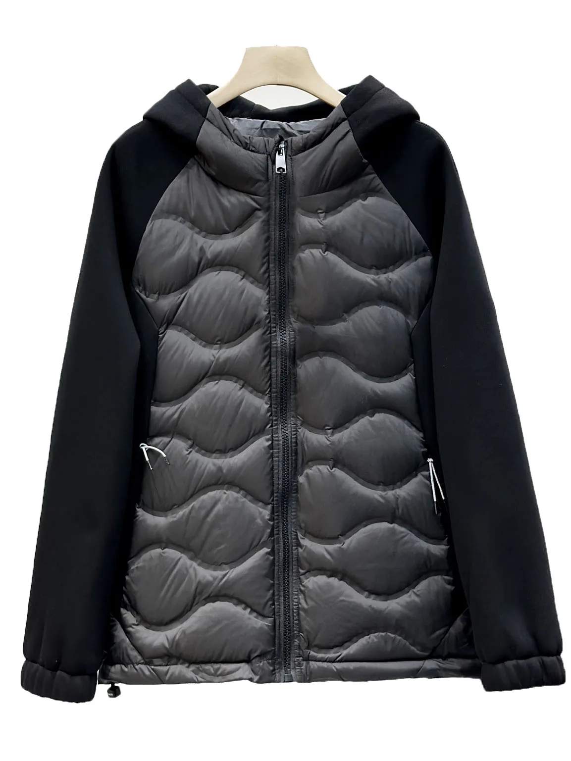 

Down jacket hooded short loose version hem drawstring adjustable design warm and comfortable 2023 winter new 1115