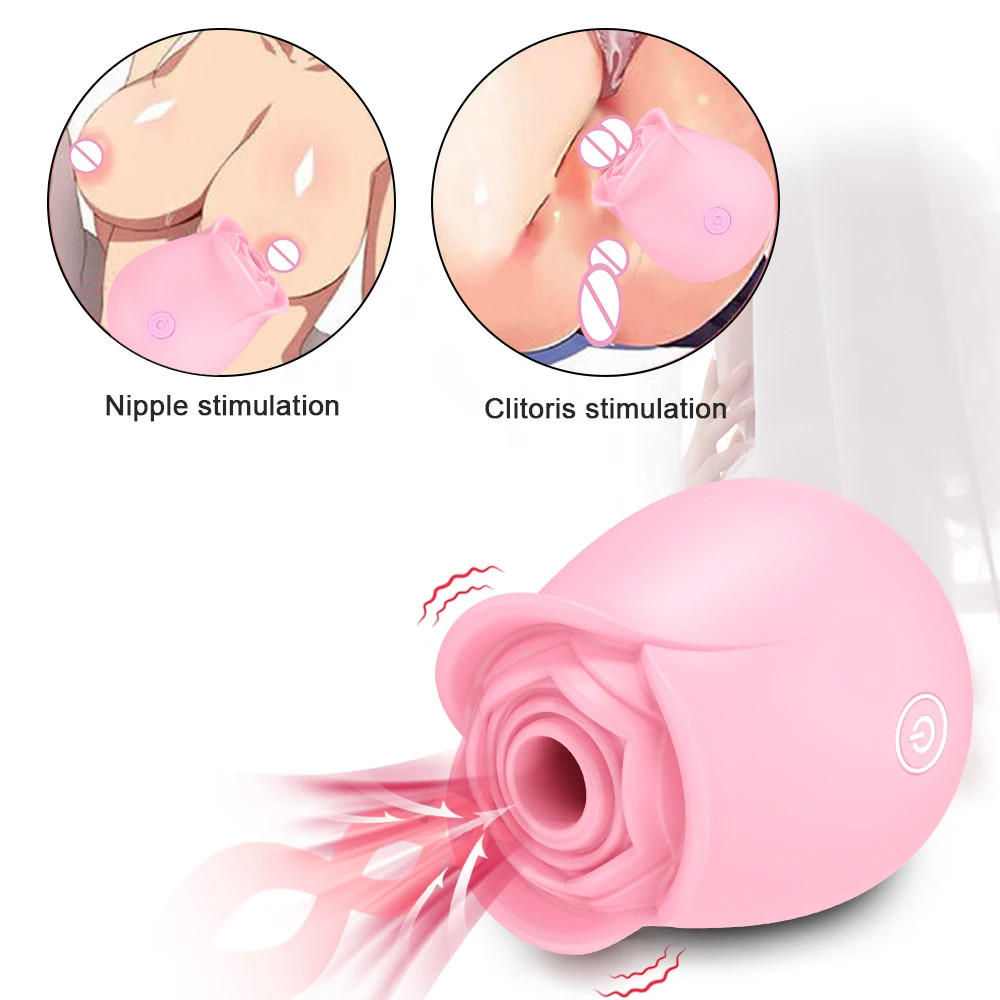 Rose-Form Vagina Saugen Vibrator Intime Gute Nippel Sauger Oral Lecken Klitoris Sex Stimulator G-punkt Vibratoren für Frau 1