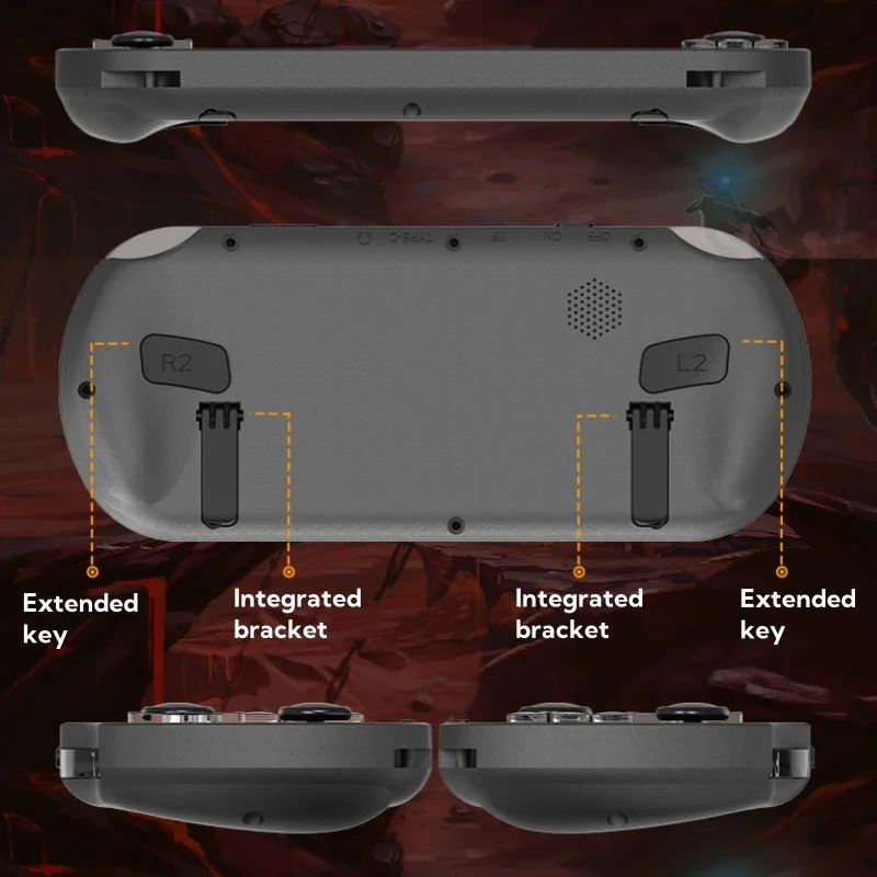SF3000 Console di gioco portatile retrò con sistema Linux, schermo IPS da 4,5 pollici 854*480, batteria da 3000 mAh, lettore video tascabile portatile._voghion.com