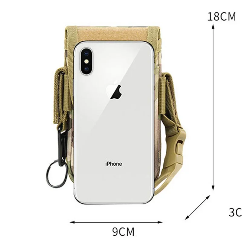 Molle Waist Bag Nylon Fanny Pack Sports Mobile Phone Pouch EDC Card Wallet Men Hiking Travel Hunting Tool Accessories Belt Packs 6