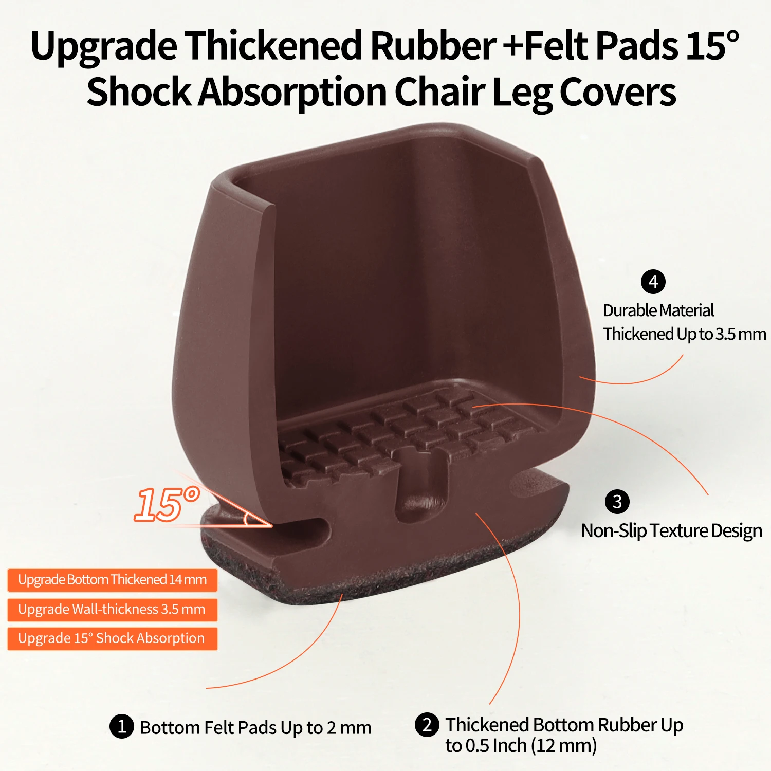 Leg Caps Felt Pads For Angled Chair Legs Leg Protectors Angled