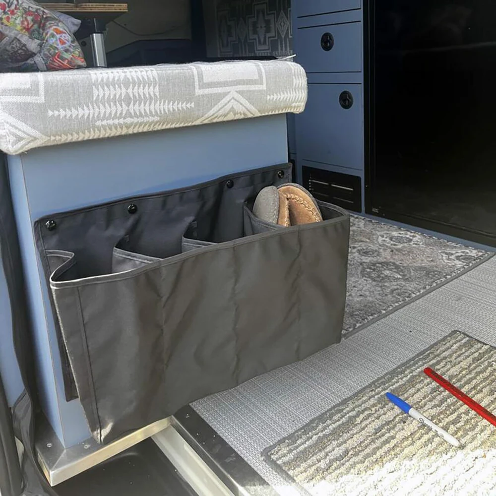 Schuhaufbewahrung für Wohnwagen, Wohnwagen, Transporter, 10 Zoll, 4 Taschen, Lösung, Wohnmobil-Schuhaufbewahrungstasche, mehrere Taschen, Wohnmobil-Wandhalterung, 4 Taschen – Detail 1
