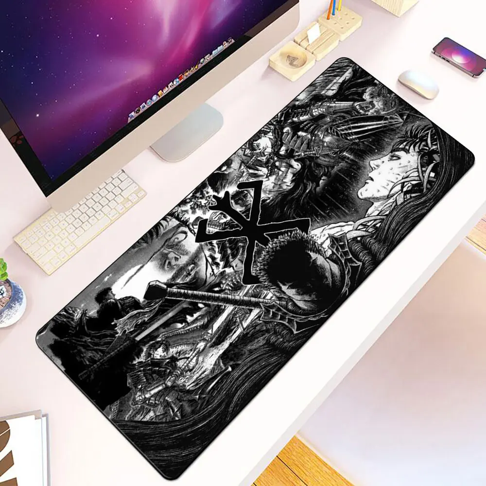 

Anime Berserk Mousepad HD Printing Computer Gamers Locking Edge Non-slip Mouse Pad XXL90x40cm Keyboard PC Desk Pad