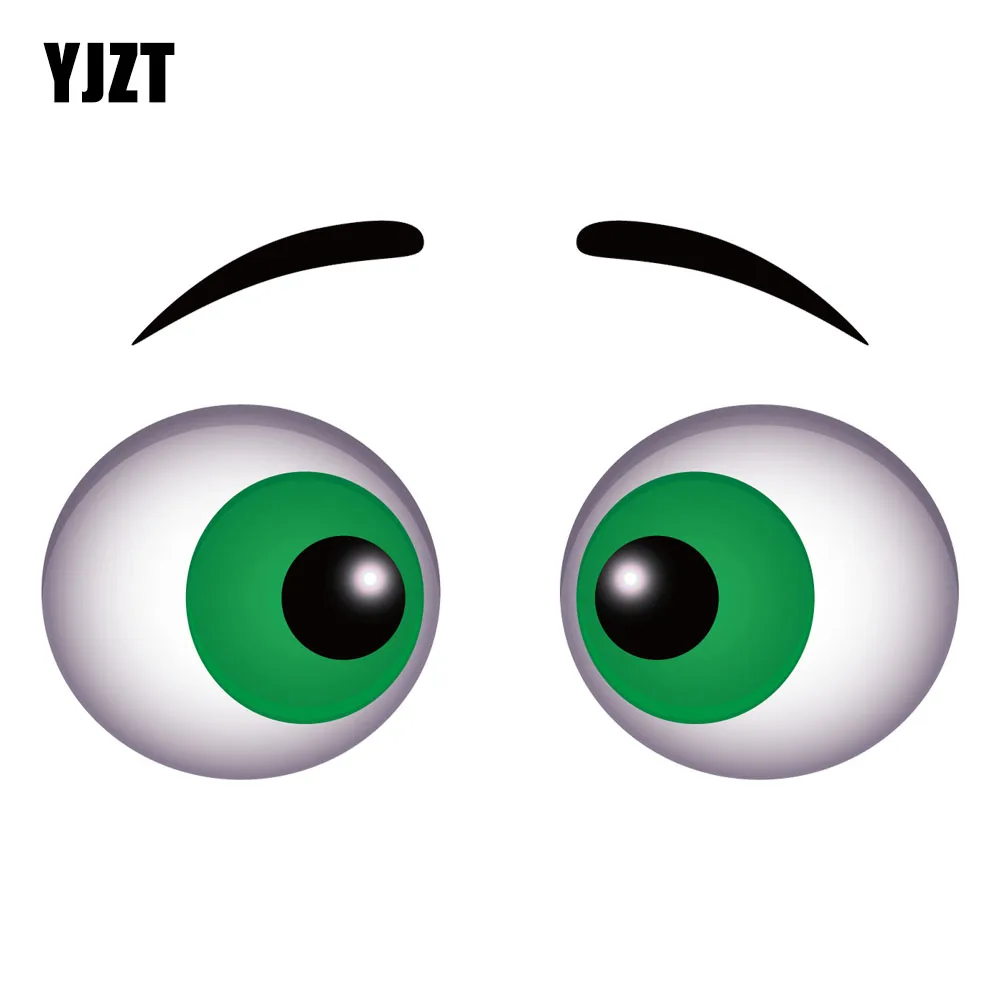 YUIN Car Sticker Eyes Cartoon Fun Eyeballs Decal Cars Accessories PVC  Decorative Waterproof Sunscreen Premium Stickers 16*14cm