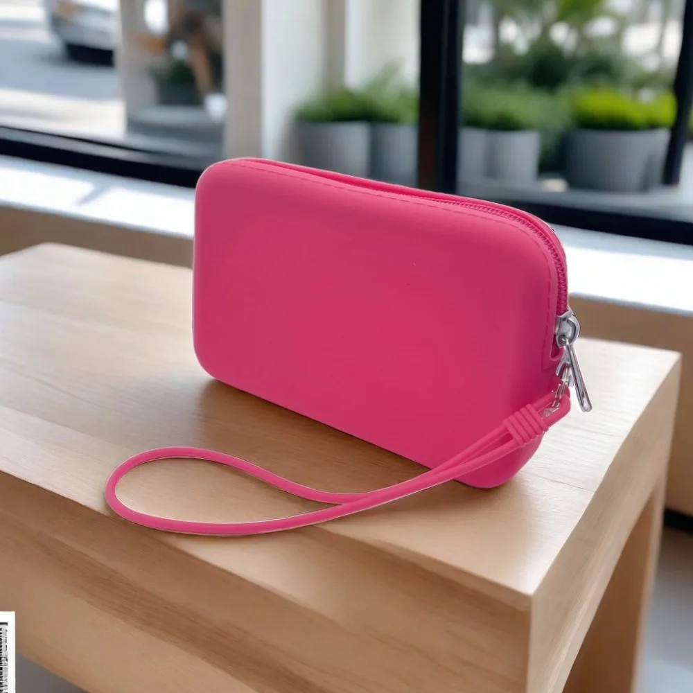 Rectangle Silicone Cosmetic Bag Coin Purse Small Item Bag Women 4