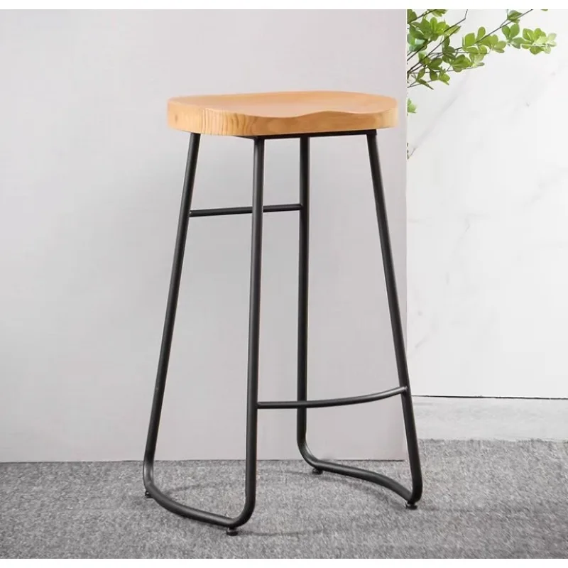 Solid Wood Bar Stools 26-Inch Backless Counter Height Stools Rustic Bar Furniture for Kitchen Decor Rustic Wooden Chairs