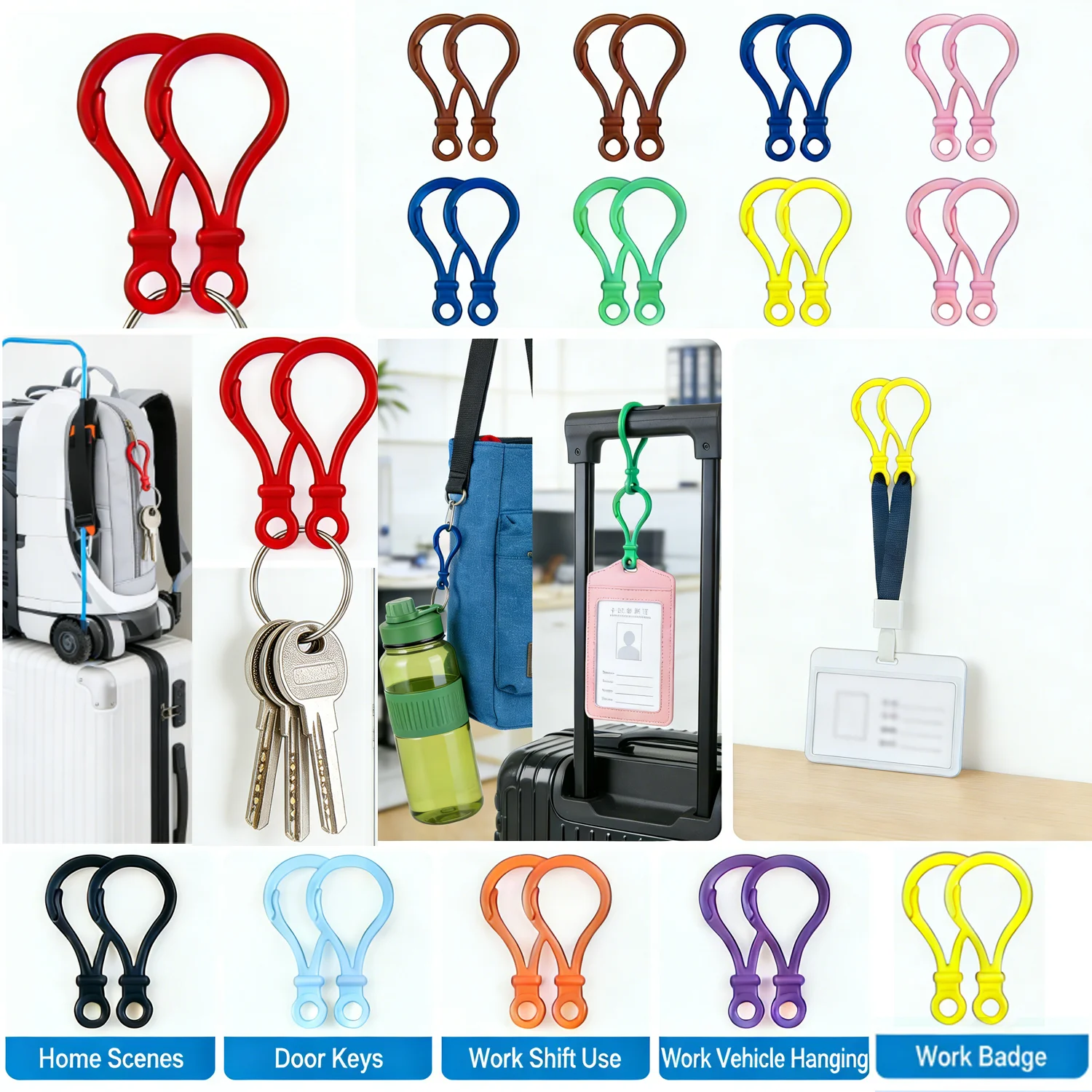 60 Pezzi Anelli Moschettone Rotonda In Lega Di Zinco 25mm Anelli A Molla Per Borse Anello Portachiavi Clip Scatto Molla, Per Diy Artigianato (15 Colori