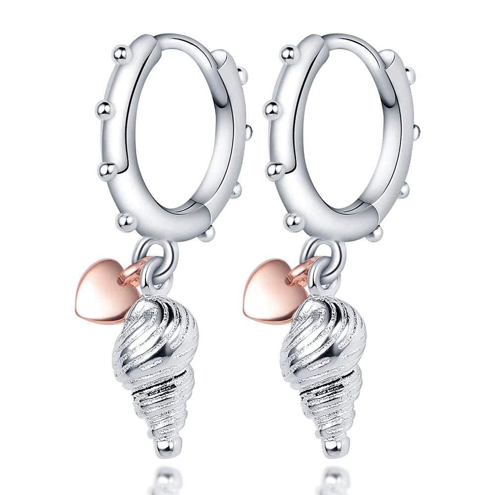 2022 Charm Double Hoop Earrings 925 Silver Fit Original Brand Charms Diy Fine Jewelry Gift For Women Fine Earring Making Gift 