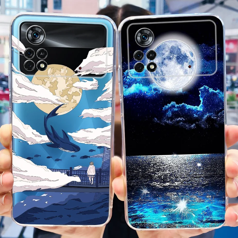 New Fashion Painted Clear Silicone Phone Case - Soft Protective Cover for Xiaomi Poco X4 Pro 5G
