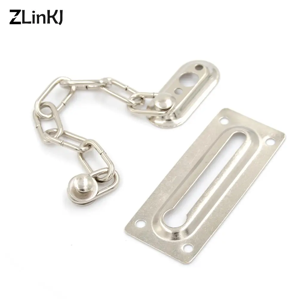 Door Chain Lock 1pc Chrome Chain Door Safety Guard Latch Security Peep Bolt Locks Cabinet Latches DIY Home Tools