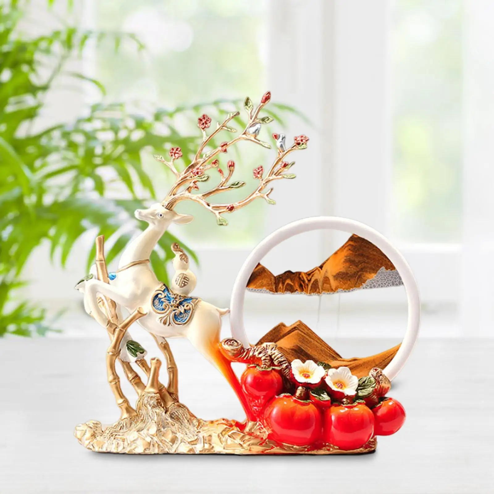 Deer Sculpture Artistic Practical Resin Quicksand Decor for Bar Bedroom Desk Deer Sculpture Artistic Practical Resin Quicksand Decor for Bar Bedroom Desk