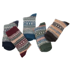 5 Pairs Winter Warming Soft Wool Adult Socks Mens Thick Thermal Middle Tube Sock Elastic High Quality Casual Hose Fashion Item