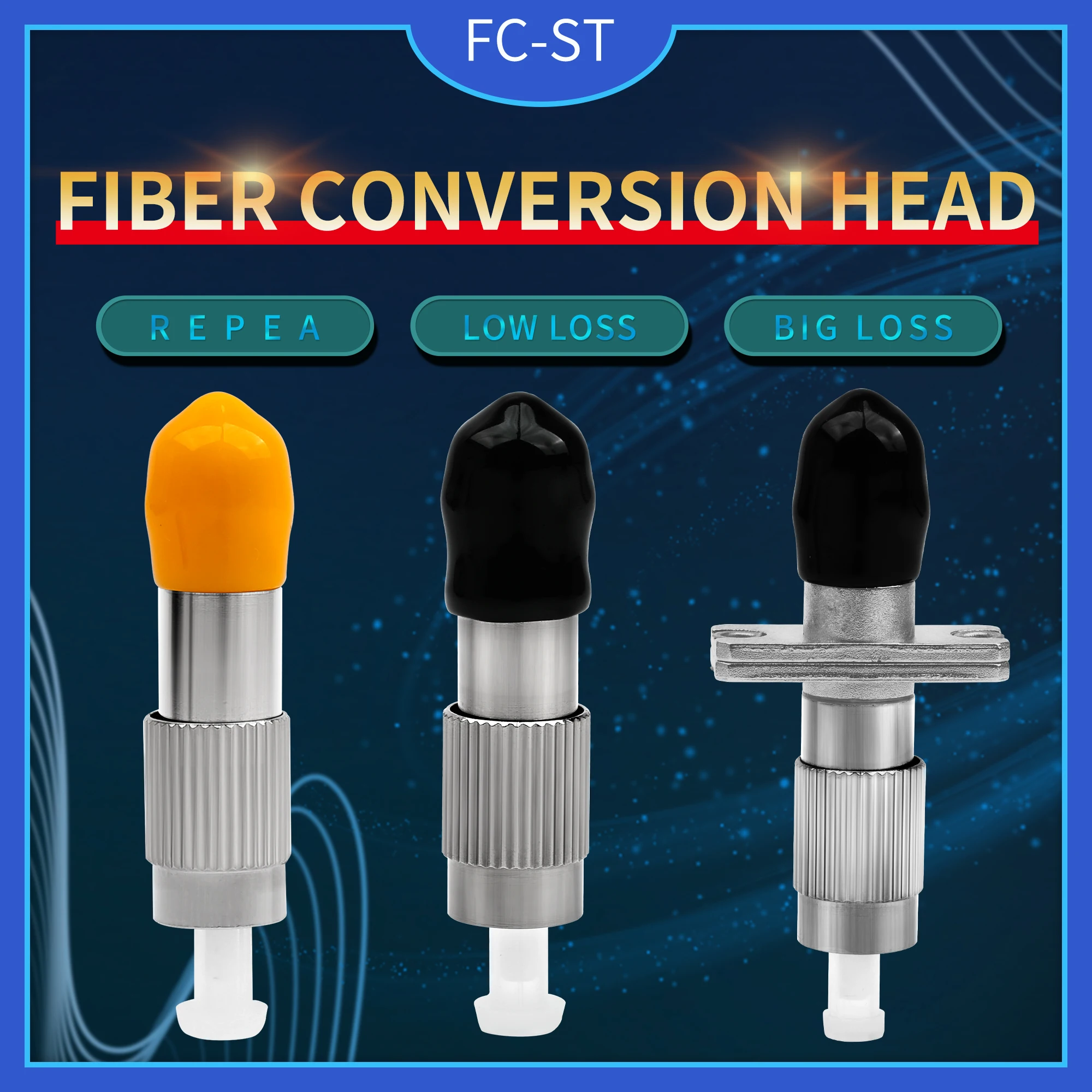 

Fiber Adapter FC(Male) to ST(Female) Single Mode SM-9/125 / MM -62.5/125 With Card Optical Fiber Cables Connector