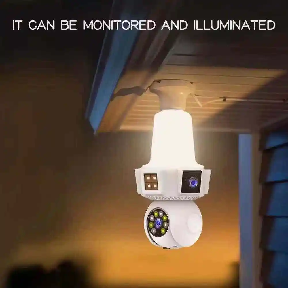 6MP V380Pro Dual Lens E27 Full Color Wireless PTZ IP Dome Camera AI Humanoid Detection Home Security CCTV Baby Monitor 5