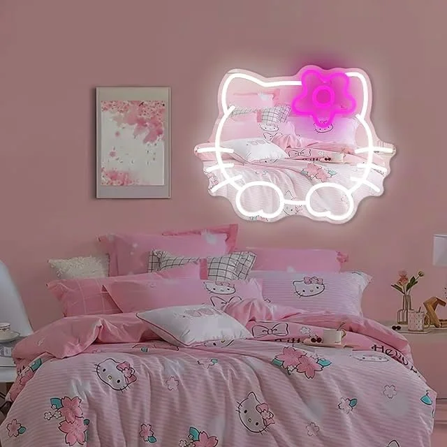 Specchio arcobaleno anime con insegne al neon per