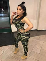 Women Overalls 2023 Bodysuit Print Bandage Womens Jumpsuits New Fashion Sexy Rompers Pants Short Sleeve 2 Pcs Casual Bodysuit - Image 5