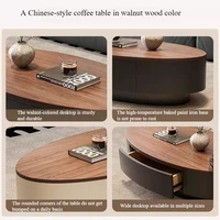 Table basse en bois de noyer, une lumière de luxe et sensation haut de gamme, Table de nouveau Style, design pour petite pièce, meubles chinois français 2