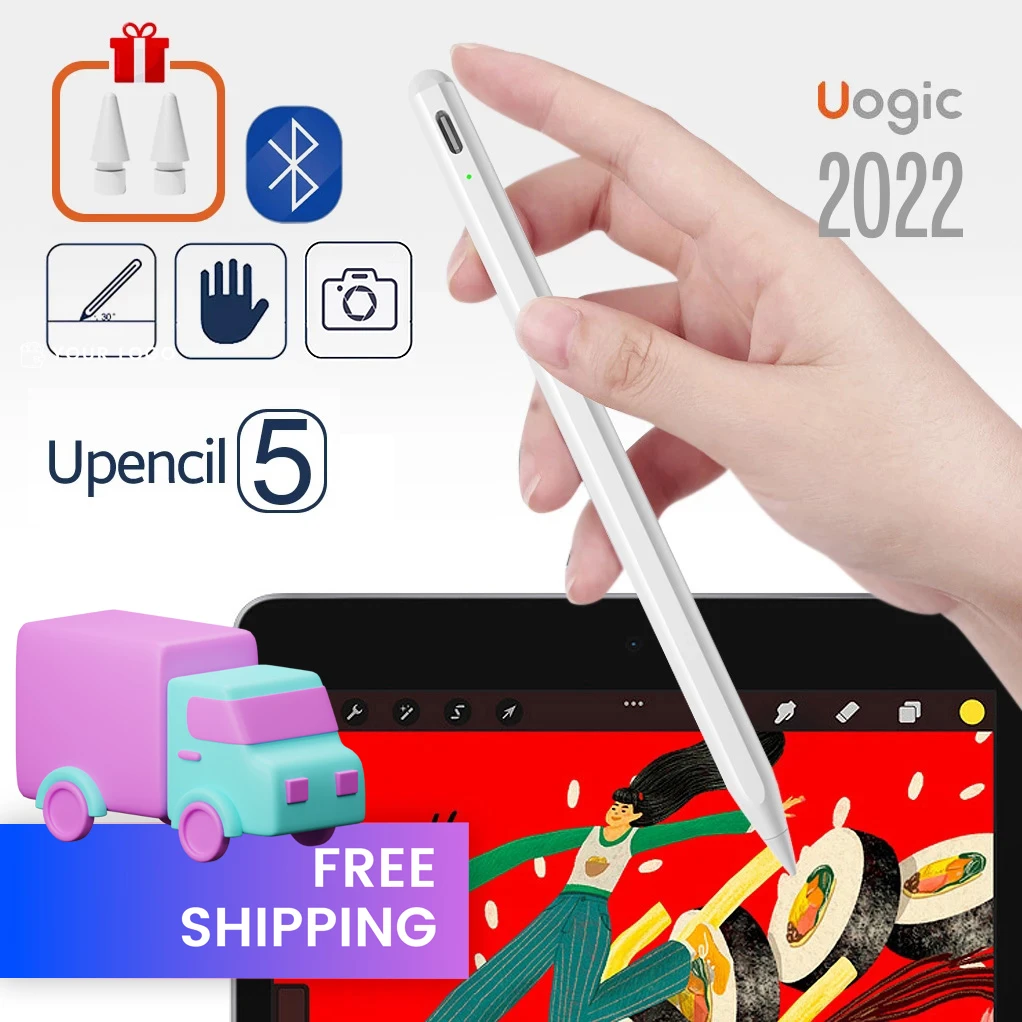 2022 Bluetooth Uogic Pencil Pen For Ipad With Palm Rejection Stylus For