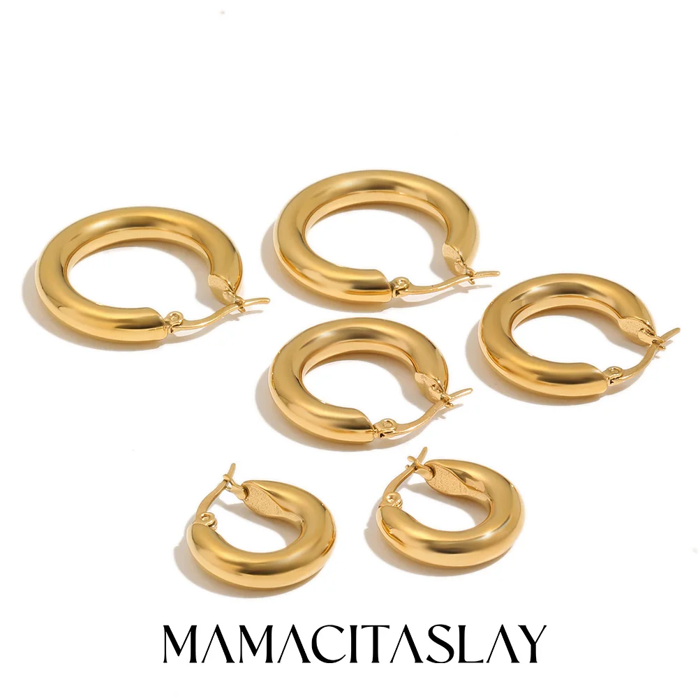 Orecchini A Cerchio Minimalisti, Placcati Oro Rosa 14kt, Ipoallergenici, Confezione Regalo