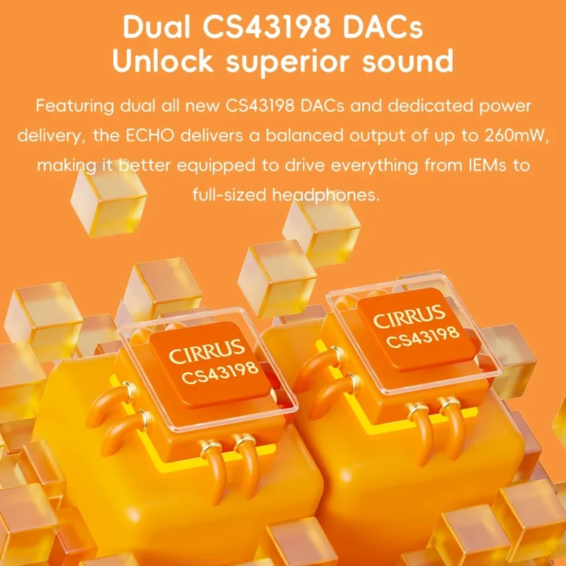 FiiO ECHO 휴대용 고해상도 오디오 음악 플레이어 듀얼 DAC 블루투스 음악 플레이어 3.5mm + 4.4mm 밸런스드 출력 컬러 스크린 심플